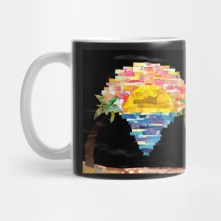 Sunset on Black Paper Mug